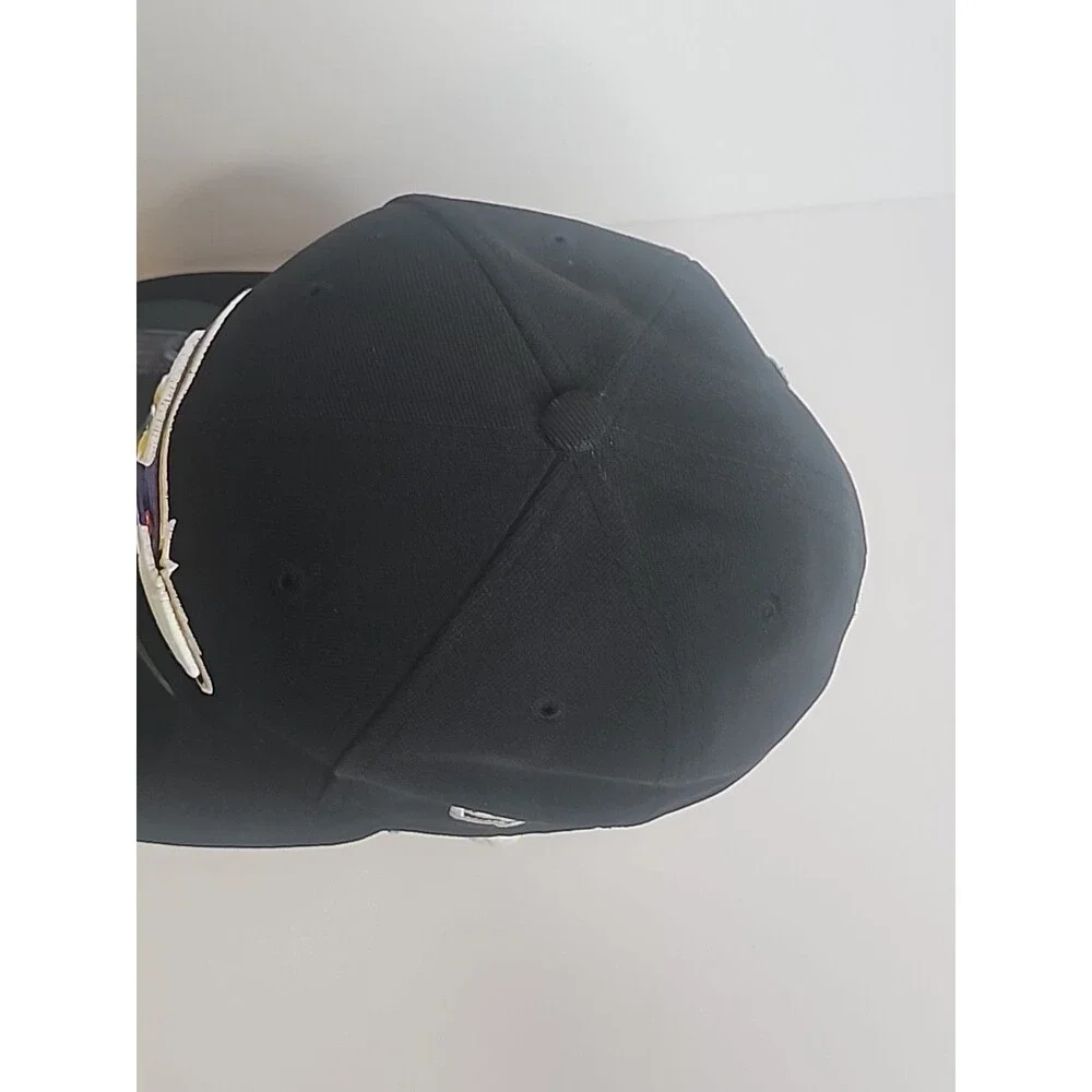 Baltimore Ravens New Era 59Fifty Hat Cap Size 7 Black NFL Embroidered